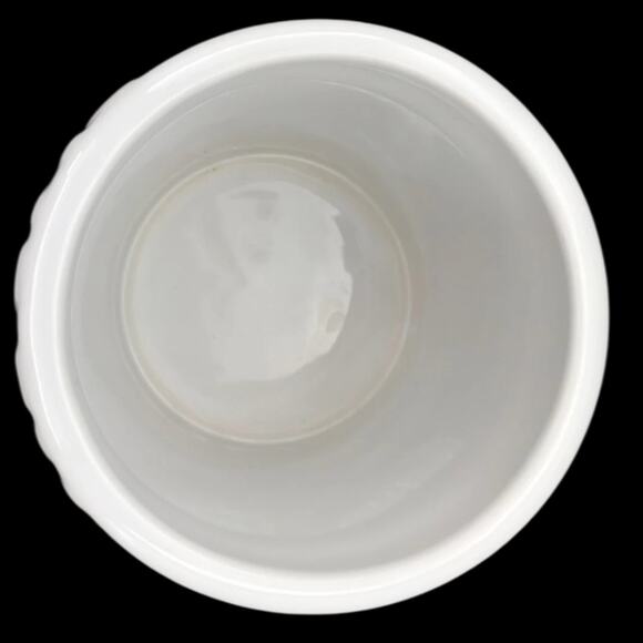 PYREX White Ceramic Utensil Crock Store Display Kitchen Crock Caddy 7" Vintage - Picture 2 of 5